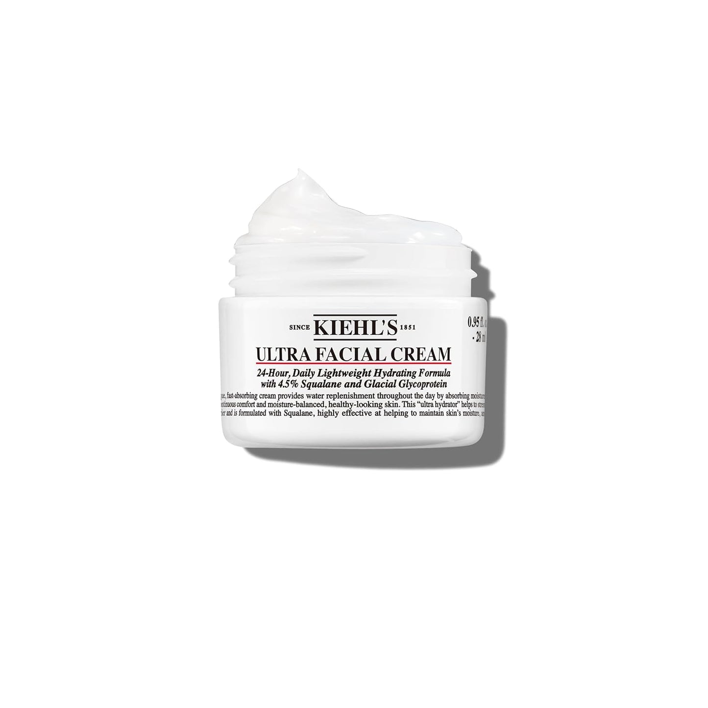 Kiehl'S Ultra Facial Cream, with 4.5% Squalane to Strengthen Skin'S Moisture Barrier, Skin Feels Softer and Smoother, Long-Lasting Hydration, Easy and Fast-Absorbing, Suitable for All Skin Types